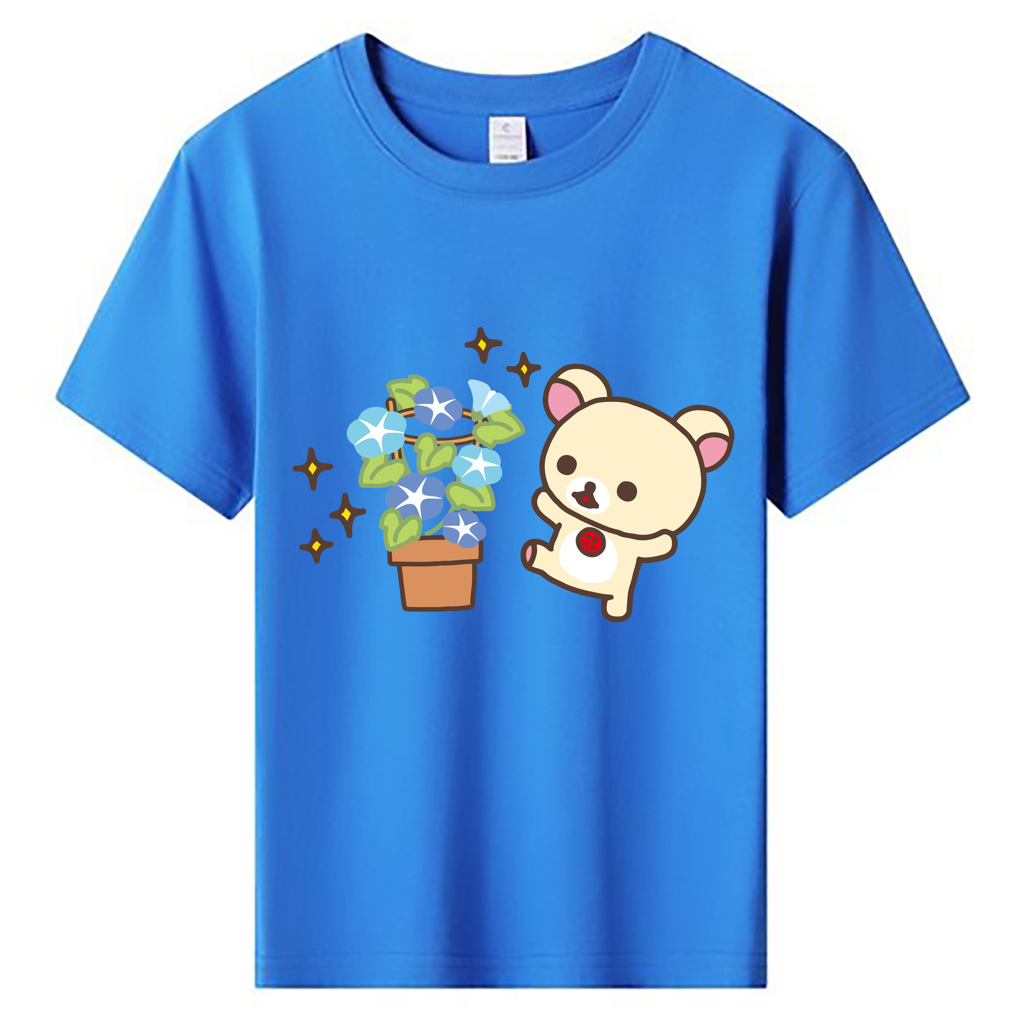 （画像用） リラックマ リラックマ キイロイトリ Rilakkuma Korilakkuma Kiiroitori 綿100％キッズTシャツ（フロントプリント）